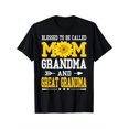 thumbnail image 1 of Blessed to Be Called Mom Grandma Great Grandma T-Shirt - 100% Cotton Casual Round Neck Tee with Sunflower & Heart Design, Mother's Day Christmas Thanksgiving Gift for Women Men Family Friends, Ho, 1 of 4