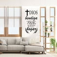 thumbnail image 2 of Vinil Decorativo Adhesivo P/Pared MarkProMX Negro Hogar 60x120cm PrevenShopMX Frase Amor Dios bendiga, 2 of 3