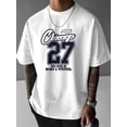 thumbnail image 1 of CHICAGO 27 Imprimé, T-shirt à Manches Courtes Col Rond Style Urbain pour Hommes, Femmes, Adolescents, Adolescents, Jeunes, 1 of 7