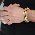 thumbnail image 4 of Thinsony Distinctive Gothic Punk Dragon Scale Bangle 48 inches Cool and Contemporary Gold 8.26 Inch 1Set, 4 of 6