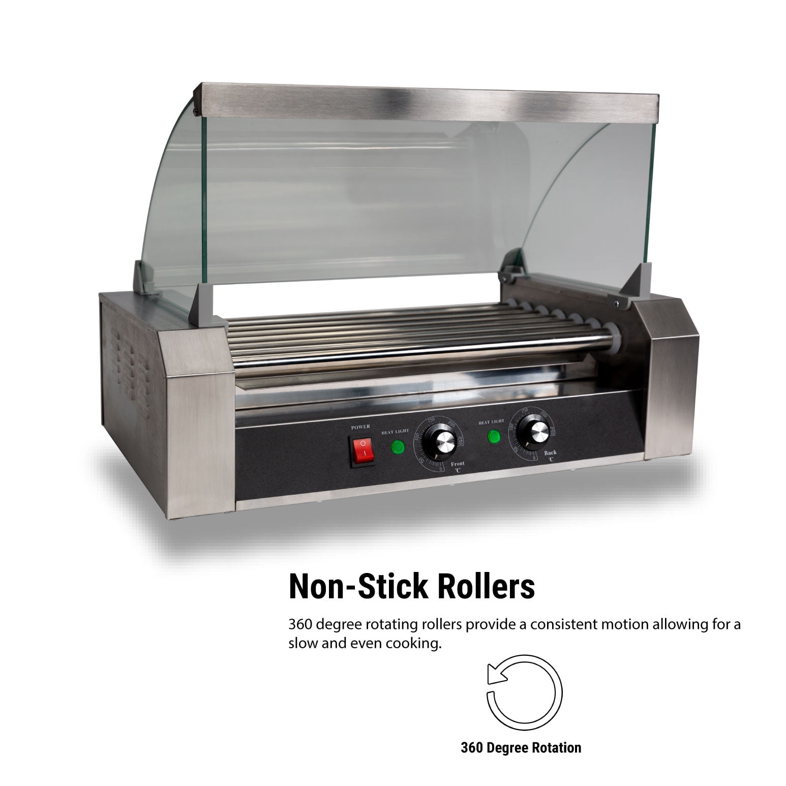 Hot Dog Roller Bun Warmer Adjustable Nostalgia Heat Machine Cooker Grill Retro 