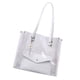 thumbnail image 3 of Bolso de hombro transparente para mujer, bolso de playa, bolso de mano, bolso portátil, decoración, color blanco Vogacara AP000905-01, 3 of 7