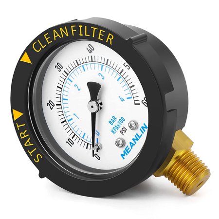 Pressure Gauge for Pools and Aquariums - 0-60Psi Plastic Frame Filter