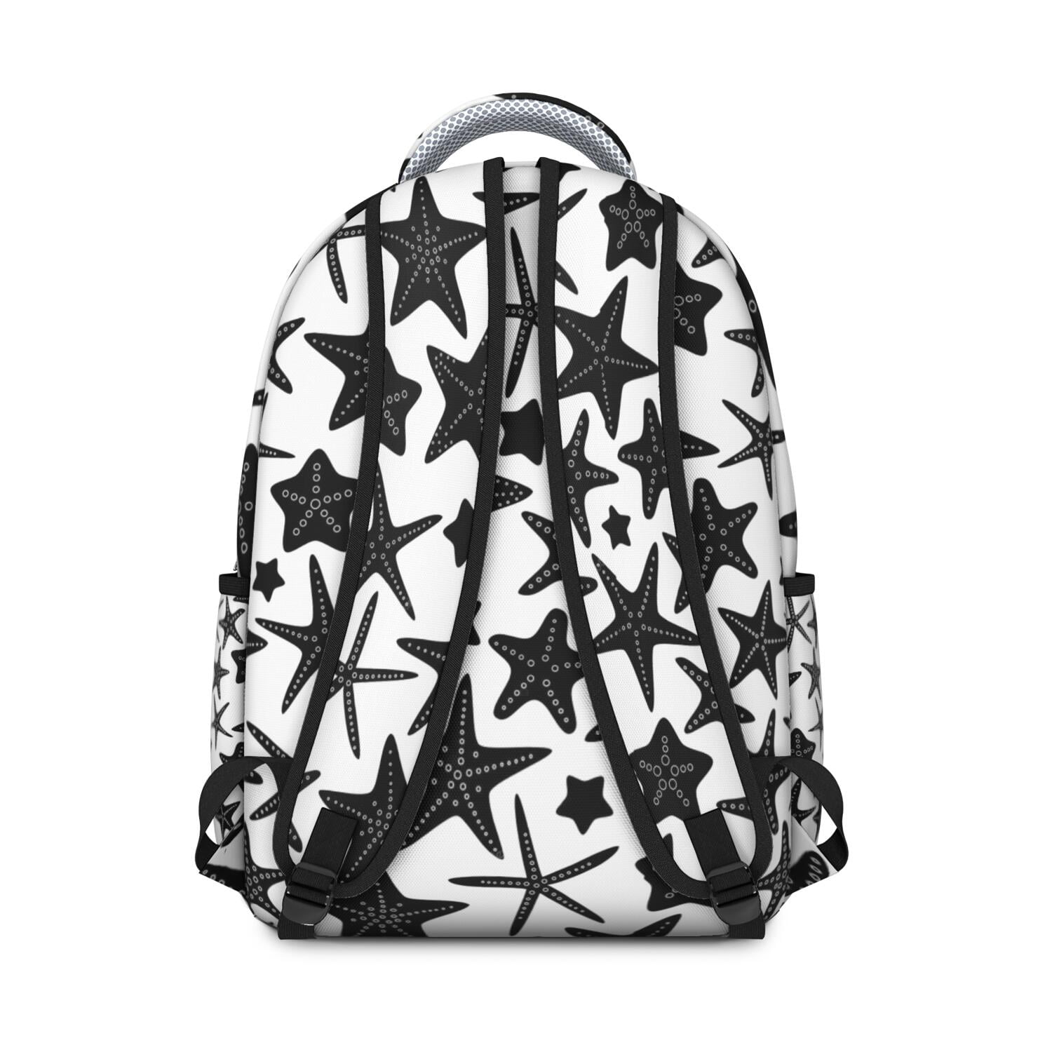 Beach-Inspired Waterproof Backpack - Tropical Marine Design with Mermaid & Anchor, Lightweight Daypack for Teens with Padded Straps & Organized Storage