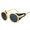 Yellow frame black and gray f, variant on Vintage Round Sunglasses UV400 Protection Sun Glasses High Visible Light Transmission Durable Frame Includes Case