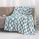 thumbnail image 1 of Manta de franela a cuadros para sofá, con estampado de cuadros blancos y negros, ideal para cama y sofá., 1 of 6