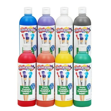 Colorations Simply Washable Tempera Paint Rainbow Pack- 16oz, Set of 8