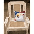 thumbnail image 2 of Carolines Treasures BB9682PW1818 Pomeranian Patriotic Fabric Decorative Pillow  18H x18W multicolor, 2 of 2