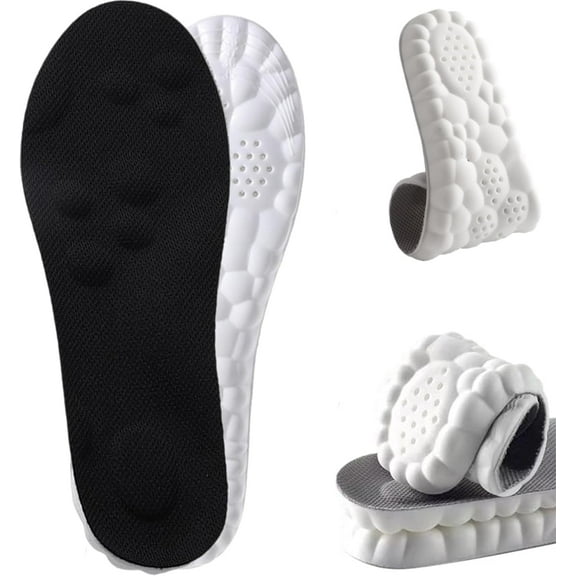 Steppers 2025 Shoe Insoles, Cloud Memory Foam Arch Support Cushioned Comfort