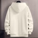 thumbnail image 5 of Sudadera con capucha para hombre, color liso, deportiva, de moda, holgada, con cremallera, cordón, bolsillo, manga larga, blusa de poliéster., 5 of 7