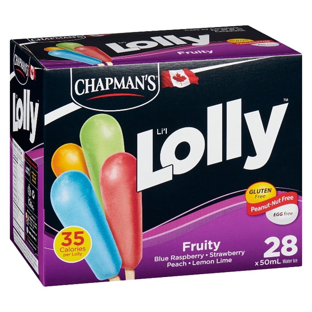 Chapman's Low Calorie Fruity Li'l Lolly in a Box, 28 x 50mL