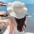 thumbnail image 3 of LEKODE Fishing Hat for Men Bucket Hat Sunhat Women Fishing Hat Straw Hats for Women Womens Beach Hat Straw Cowboy Hats for Women Beige 2 One Size, 3 of 7