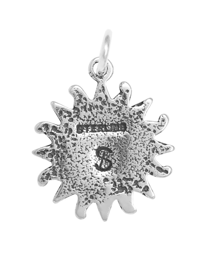 Raposa Elegance Sterling Silver Aztec Sun Charm on Optional Charm Holder