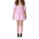 thumbnail image 1 of VISgogo Vestido corto femenino, cuello cuadrado de color sólido, manga corta abullonada, corte bajo, de una pieza para verano, rosa/amarillo, S/M/L/XL/XXL VISgogo  moda, 1 of 9