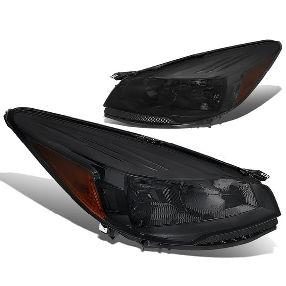 DNA Motoring For 13-16 Ford Escape Euro Smoked Amber Corner Headlight Lamp Pair Replacement