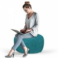 thumbnail image 2 of Faux Suede Ottoman Pouf, Digitally Printed Weathered Texture, Decorative Soft Foot Rest with Removable Cover Living Room Dorm and Office Furniture, Seafoam, by Ambesonne, 2 of 4