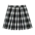 thumbnail image 4 of Womens Plaid Skirt Spring Fall Pleated Mini Skirt High Waist Stretchy Soft A Line Tartan Skirt Relaxed Fit Casual Black L, 4 of 4