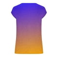 thumbnail image 6 of Ashirexll Short Sleeve Shirts for Women, Tops for Women Trendy, Fashion Casual Round Neck Short Sleeve Printed Sweet Blouse, 6 of 6