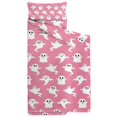 thumbnail image 2 of Pink Halloween Ghosts Toddler Nap Mats for Kids Preschool,59"x22" Sleeping Mat Bag or Kids,Toddler Sleeping Bag,Toddler Nap Mat or Daycare, 2 of 6
