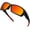 H02 - Black Frame Mirrored Orange, variant on KANASTAL Night Cycling Glasses Mens Sports Anti Glare Night Driving Womens Curved WrapAround Headlight Running UV400 - Black Frame Yellow Lens