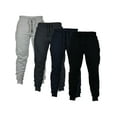 thumbnail image 2 of Woshilaocai Mens Grey/Black/Navy Fleece Joggers Pants Trousers Jogging Bottoms, 2 of 6