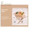 thumbnail image 5 of 3 Pcs Modèles de Table Pliante Miniatures Créatives Mini Table en Bois Mini Déco de Maison, 5 of 5