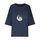 thumbnail image 5 of Xuyuer Women's Imitation Linen 3/4 Sleeve Blouse Crew Neck Summer Casual Tops Loose Fit Plus Size Tops Loose T Shirts Tunic Tops Shirts for Women Oversized Pocket T-shirt Fashionable Top, 5 of 6
