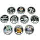 thumbnail image 1 of 10 Uds. De insignias de metal 3D para coche, insignias automotrices redondas, pegatinas para coche, calcomanía para coche 4x4 JAMW Sencillez, 1 of 5