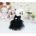 thumbnail image 3 of Tangpan Beam Waist Christmas Pet Costume Dog Dance Skirt Satin Camp Party Dress(Black,XS), 3 of 7