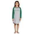 thumbnail image 2 of Harry Potter Nightgown Girls' Hogwarts House Long Sleeve Raglan Pajama - Gryffindor, Hufflepuff, Ravenclaw, Slytherin, 2 of 6