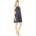 thumbnail image 3 of Vince Camuto Lace Halter Fit Flare Dress Navy 12, 3 of 3