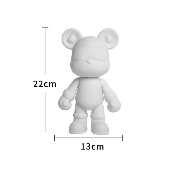 Escultura de oso fluido hecha a mano, muñeco de Bearbrick, adornos de oso violento, pintura de Graffiti, regalo de juguete para padres e hijos, decoración del hogar