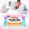 thumbnail image 3 of Case for iPad Pro 11 inch 2022/2021/2020/2018 iPad 11 4th/3rd/2nd/1st Gen, 360 Rotating Stand Handle Shoulder Strap Heavy Duty Shockproof Cover, Rainbow Pink, 3 of 7