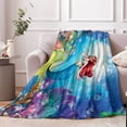 thumbnail image 4 of Kainsy Mermaid Blanket for Girls, Comfy Plush Flannel Fleece Throw Blanket Lightweight Warm Mermaid Blanket, Soft Fluffy Fuzzy Blanket for Boys and Girls Birthday Gifts(50"x60"), 4 of 7