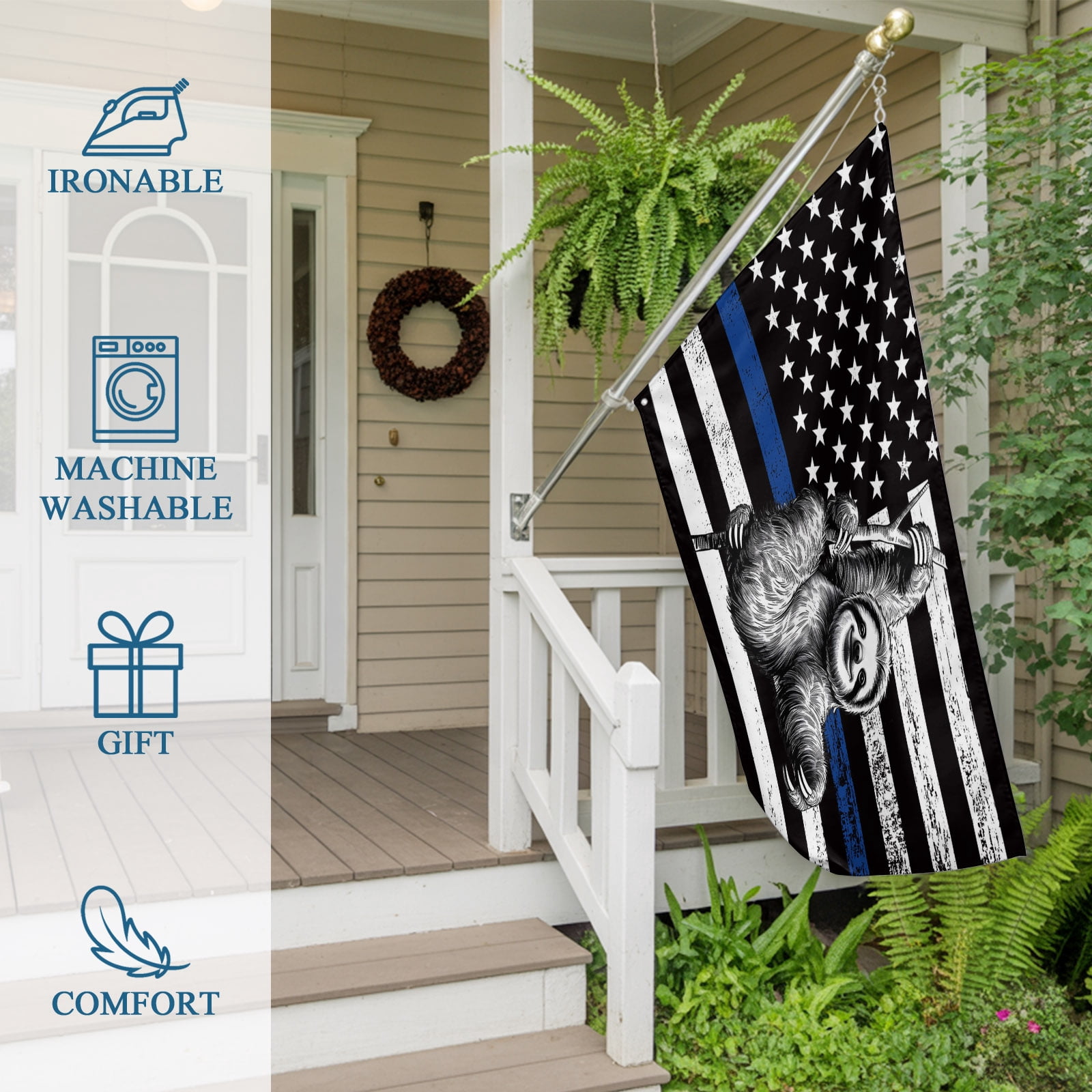 4th of July Flags for Outside 3x5 ft American Flag Outdoor Flags Double Sided Grommets House Banner USA Flag Blue Stripes Patio Yard Flag for Outdoor Party Porch Garden Independence Day Decor