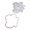 Fu character C, variant on Luck Character Snake New Year Cookie Stamp Biscuit Cake Decoration Tool Baking Equipment