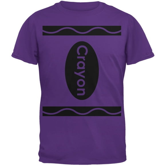 Halloween Crayon Costume Purple Adult T-Shirt