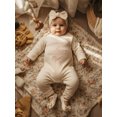 thumbnail image 4 of BemeyourBBs Baby Girls Clothes One More To Adore Embroidery Romper Bow Waffle Knit Ruffled Newborn Infant Winter Fall Spring Outfit with Headband, 4 of 9
