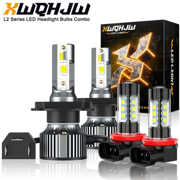 For Beetle 2012-2016 4X Combo H4 9003 H11 LED Headlight Fog Light Bulbs Kit