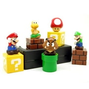 WIHE Super Mario Mini Figures Model Doll Collectible Kids Toys Birthday Cake Toppers Fans Gifts Home Decoration (DP)