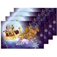 thumbnail image 5 of EREHome Set de 4 Sets de Table Père Noël de Noël avec Support 12x18 Pouces, 5 of 5