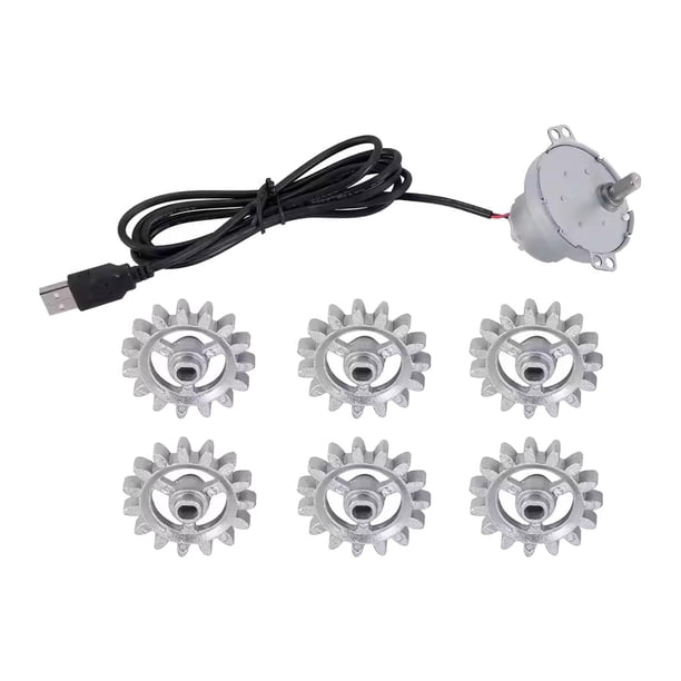 Kit de engranajes para motor de barbacoa eléctrica, piezas de motor con cable, accesorios para barbacoa giratoria automática DIY para picnics y cocina
