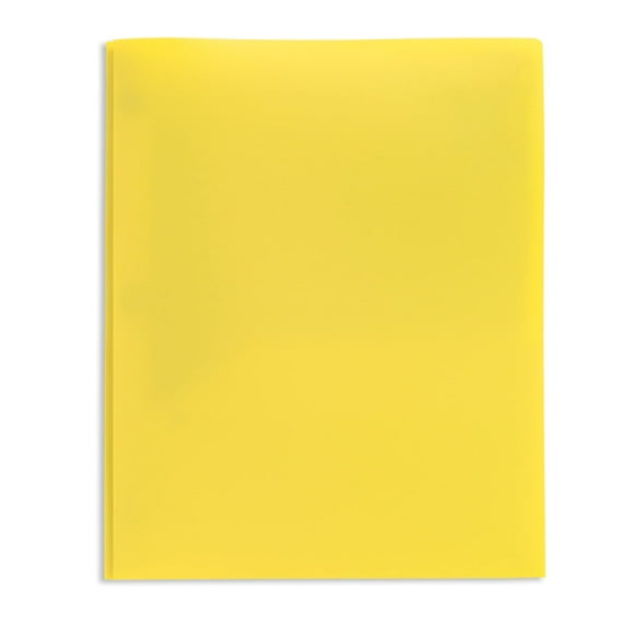 Office Depot Brand School-Grade 3-Prong Poly Folder Letter Size Yellow