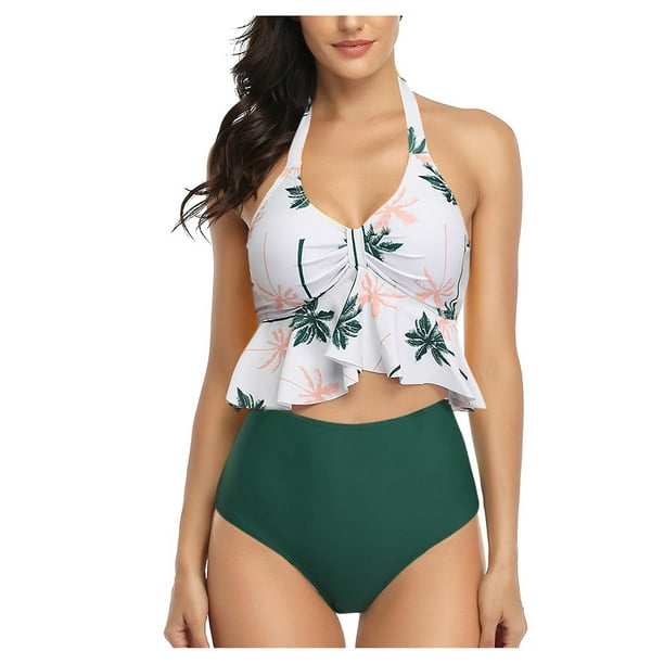Traje de baño de una pieza HUOGUO, traje de baño sexy de pecho alto para mujer