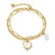 thumbnail image 1 of Brazalete Mujer Digiblack Corazon Laminado Gold Urbano Elegante, 1 of 2
