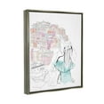thumbnail image 3 of Stupell Industries Stylish Girl Overlooking City Graphic Art Luster Gray Floating Framed Canvas Print Wall Art, Design by Alison Petrie, 3 of 6