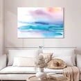thumbnail image 2 of Elephant Stock Washed Sunset Wall Art - Horizontal Canvas Wall Art - Living Room Wall Decor - Abstract Canvas - Turquoise And White Decor By Aimee Del Valle - 45" x 30", 2 of 8