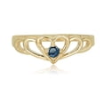 thumbnail image 2 of AVORA 10K Yellow Gold September Birthstone- Blue Sapphire Ring, Size 5  - Size 5, 2 of 5