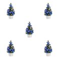 thumbnail image 2 of Injueey 20 cm Árbol de Navidad Escritorio artificial Decoración de Navidad Atmósfera Festival Artesanía Hotel Centro comercial decorado azul real 5Conjunto, 2 of 6