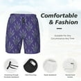 thumbnail image 5 of Daiia Lavender Flowers Mens Swim Trunks Swim Shorts Quick Dry Swim Shorts with Mesh Lining Pockets-Large, 5 of 9